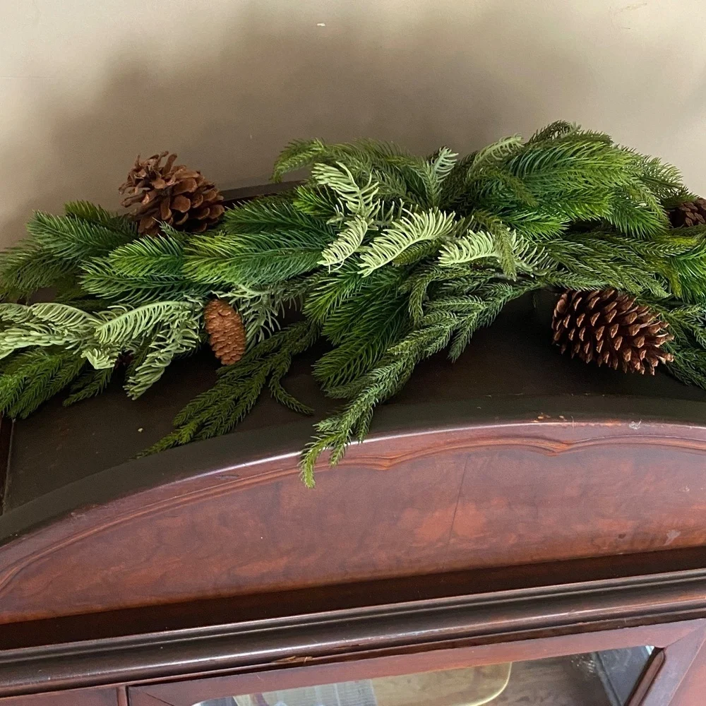 Anthropologie Terrain Faux Evergreen Swag